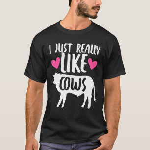 Landwirt Landwirtschaft Tier Ich mag einfach Kuh T-Shirt