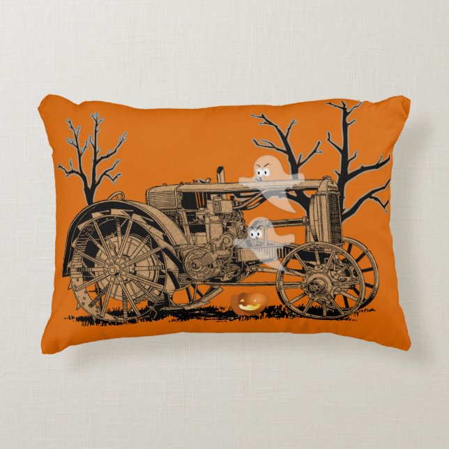 LANDWIRTSCHAFT ANTIQUE HALLOWEEN GHOST PUMPKIN DEKOKISSEN (Vorderseite)