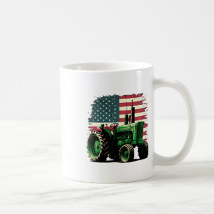 Landwirtschaft Bauernhof Traktor USA-Flagge Trakto Kaffeetasse