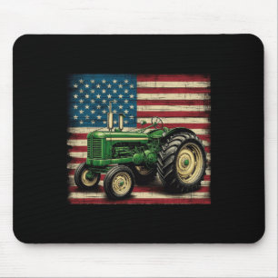 Landwirtschaft Bauernhof Traktor USA-Flagge Trakto Mousepad