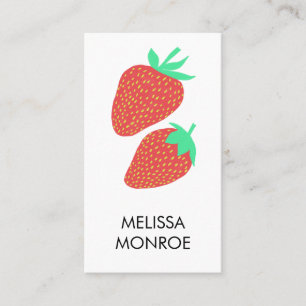 LANDWIRTSCHAFT: Erdbeeren illustriert Visitenkarte
