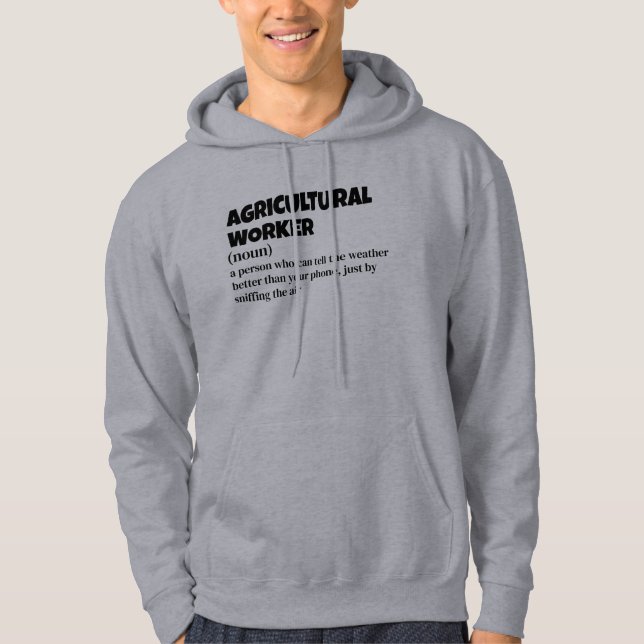 Landwirtschaft Hoodie - Funny Worker Definition (Vorderseite)