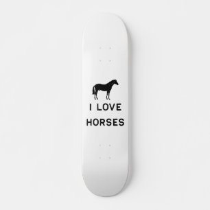 Landwirtschaft I Liebe Pferde Niedliche schwarze G Skateboard