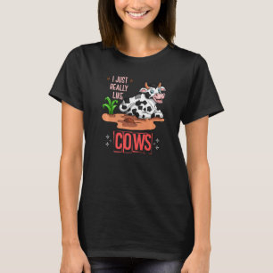 Landwirtschaft Kuh Tier Bauer Ich mag einfach wirk T-Shirt