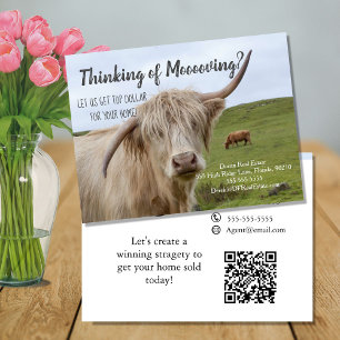 Landwirtschaft Kuh Verweisung Immobilien Marketing Postkarte