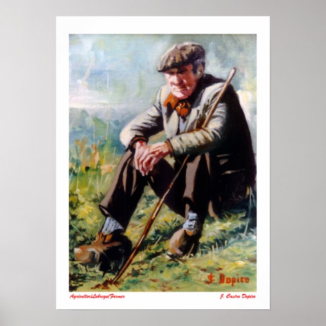 Landwirtschaft/Labrego/Bauer Poster (Vorne)