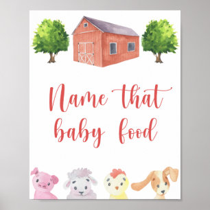 Landwirtschaft - nennen Sie dieses Babyfood Poster