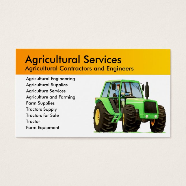 Landwirtschaft und Agrarunternehmer (Vorderseite)