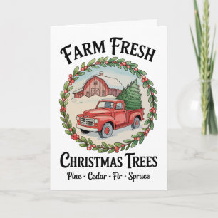 Landwirtschaftlich frische Weihnachtsbäume Alter r Karte