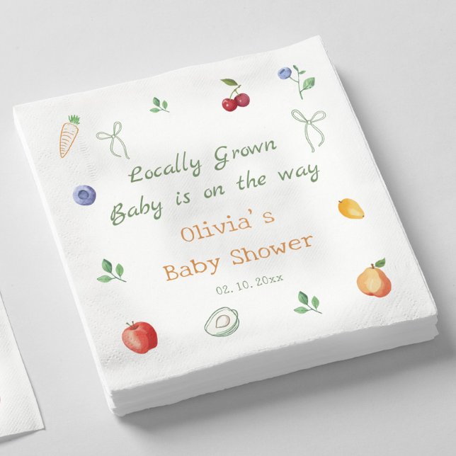Landwirtschaftliche Babydusche Serviette (Von Creator hochgeladen)