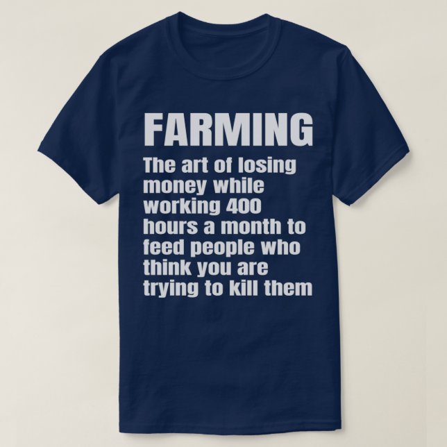Landwirtschaftliche Definition Witziger Bauer Land T-Shirt (Design vorne)