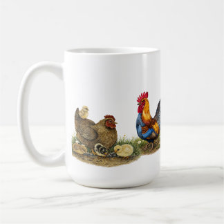 Landwirtschaftliche Familien-Hahn-und-Henne-Teekan Kaffeetasse