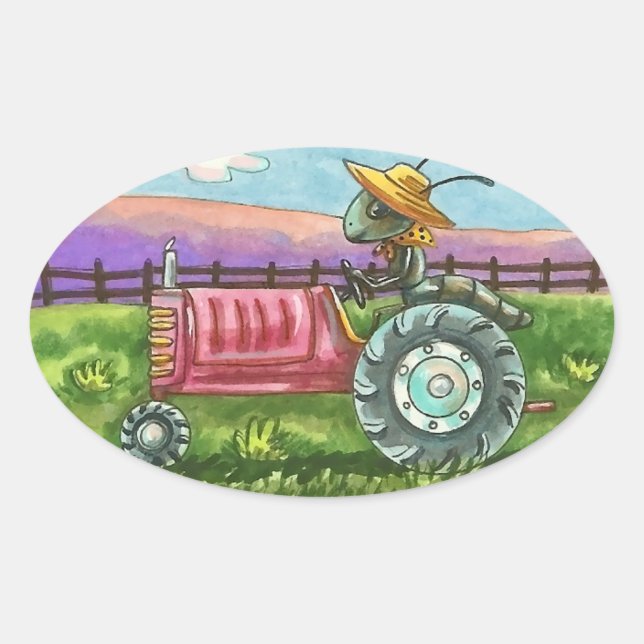 LANDWIRTSCHAFTLICHE FEHLERSCHEIBE AUF TRACTOR STIC OVALER AUFKLEBER (Vorderseite)