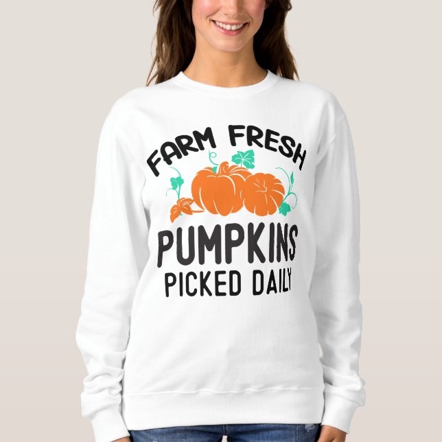 LANDWIRTSCHAFTLICHE FRISCHE PUMPKINS TÄGLICH GESPE SWEATSHIRT (Vorderseite)