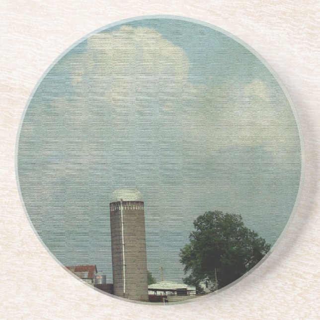 Landwirtschaftliche Landschaft Getränkeuntersetzer (Vorne)