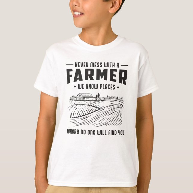 Landwirtschaftliche Landwirtschaft Funny Traktor G T-Shirt (Vorderseite)