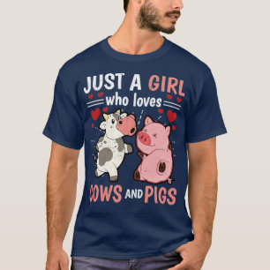 Landwirtschaftliche Mädchen Schweinefleisch Bauer T-Shirt