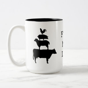 LANDWIRTSCHAFTLICHE MAMA LEBENSLANDWIRTSCHAFT Silh Zweifarbige Tasse