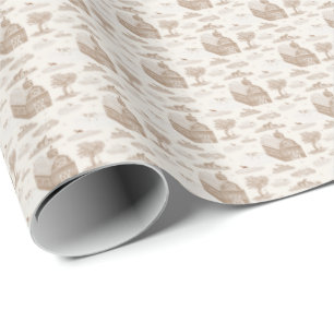 Landwirtschaftliche Toile (Khaki) Geschenkpapier