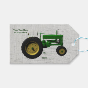 Landwirtschaftlicher Hof Traktor Rustikales Land W Geschenkanhänger