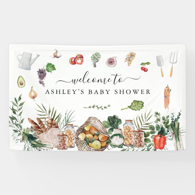 Landwirtschaftlicher Markt | Babydusche Banner (Horizontal)