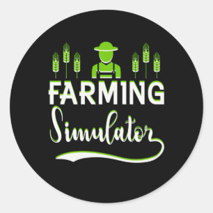 Landwirtschaftssimulator Runder Aufkleber
