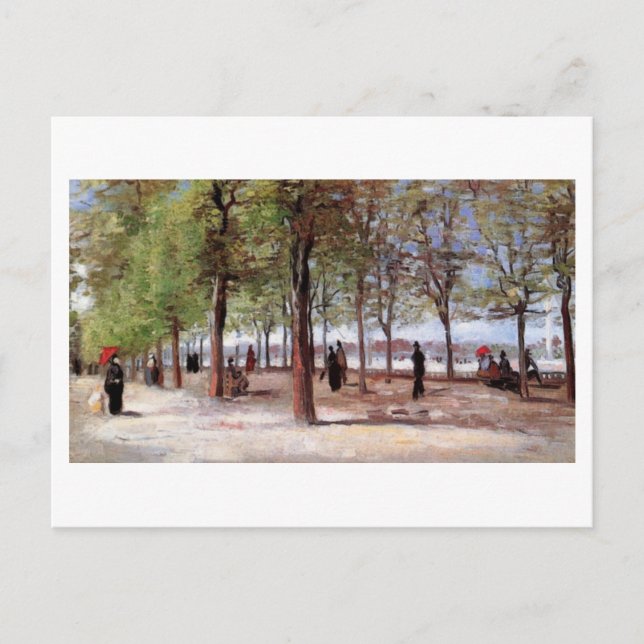 Lane am Jardin du Luxembourg, Vincent van Gogh Postkarte (Vorderseite)