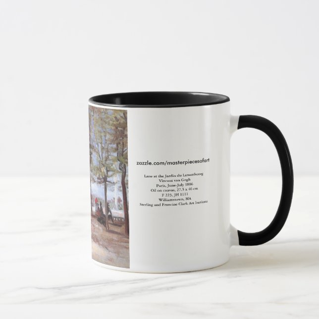 Lane am Jardin du Luxembourg, Vincent van Gogh Tasse (Rechts)