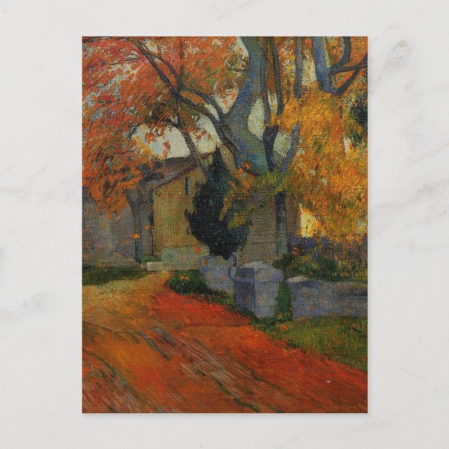 Lane bei Alchamps Arles von Paul Gauguin Postkarte (Vorderseite)