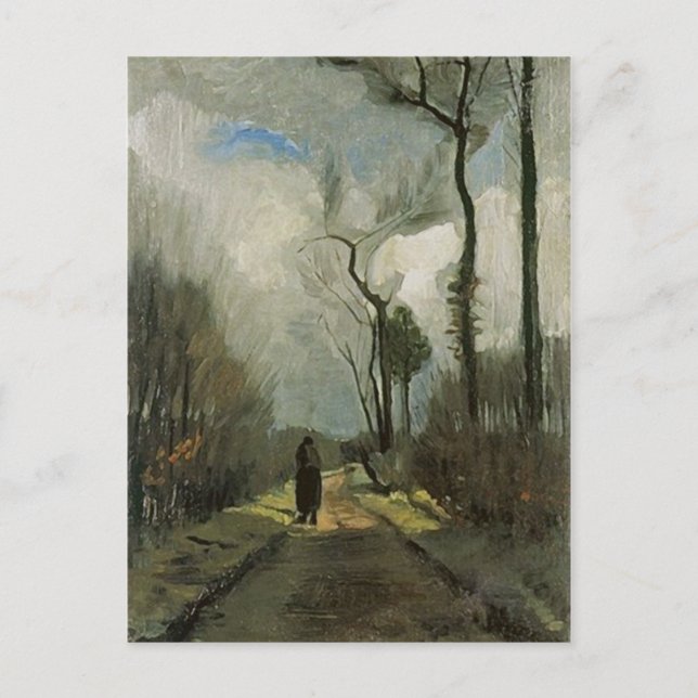 Lane im Herbst, Vincent van Gogh Kunstgeschichte Postkarte (Vorderseite)