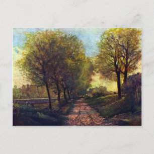 Lane in der Nähe einer kleinen Stadt von Alfred Si Postkarte
