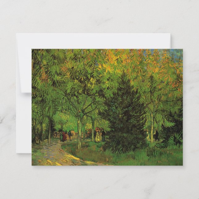 Lane in Public Garden, Arles von Vincent van Gogh (Vorderseite)