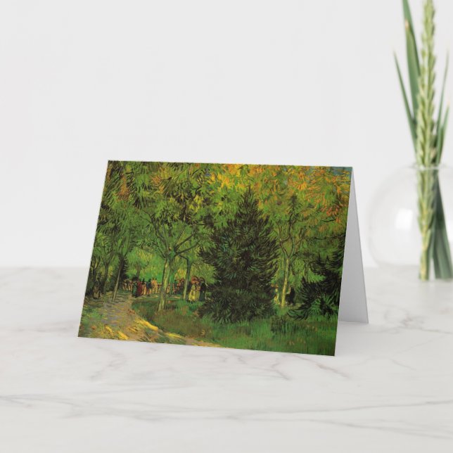 Lane in Public Garden, Arles von Vincent van Gogh Karte (Vorderseite)