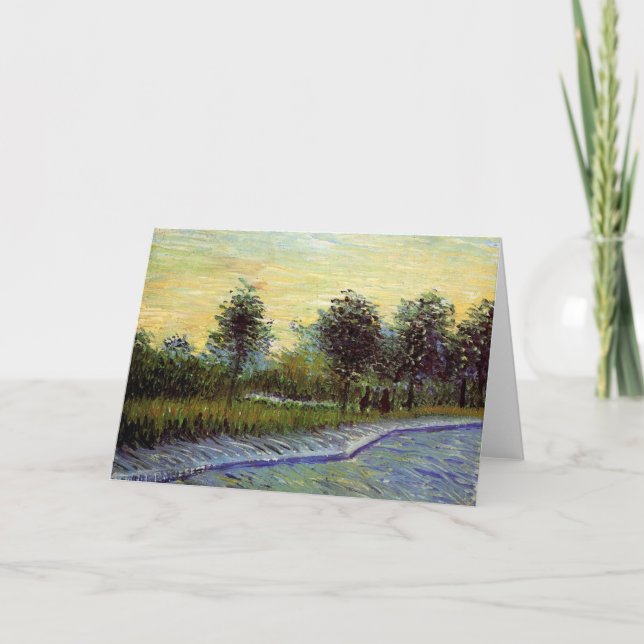 Lane in Voyer d'Argenson Park von Vincent van Gogh Karte (Vorderseite)