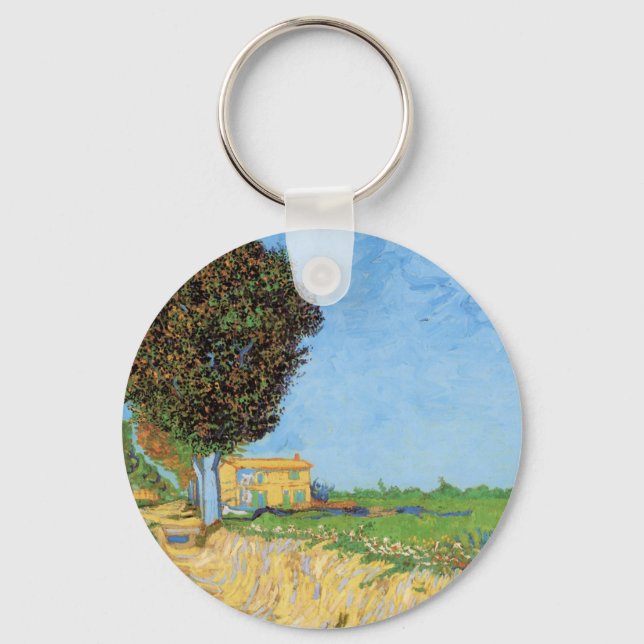 Lane Near Arles von Vincent van Gogh Schlüsselanhänger (Vorderseite)