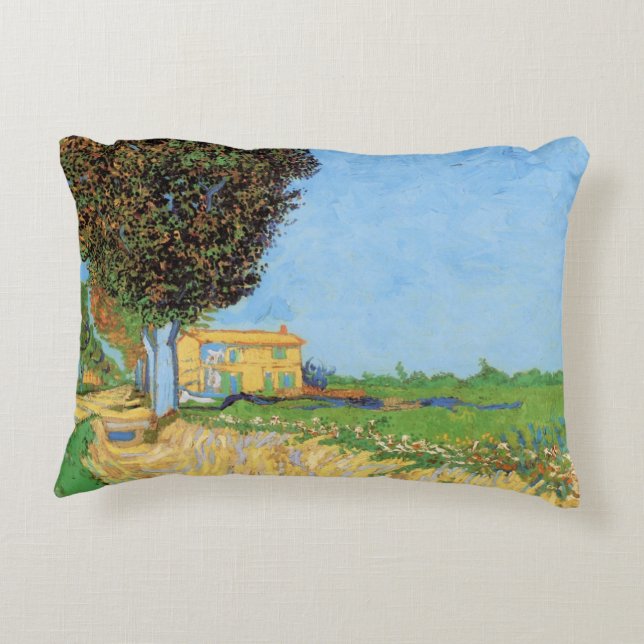 Lane Near Arles von Vincent van Gogh Zierkissen (Rückseite)