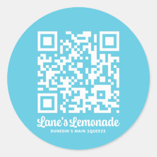 Lane's Ducky QR Runder Aufkleber