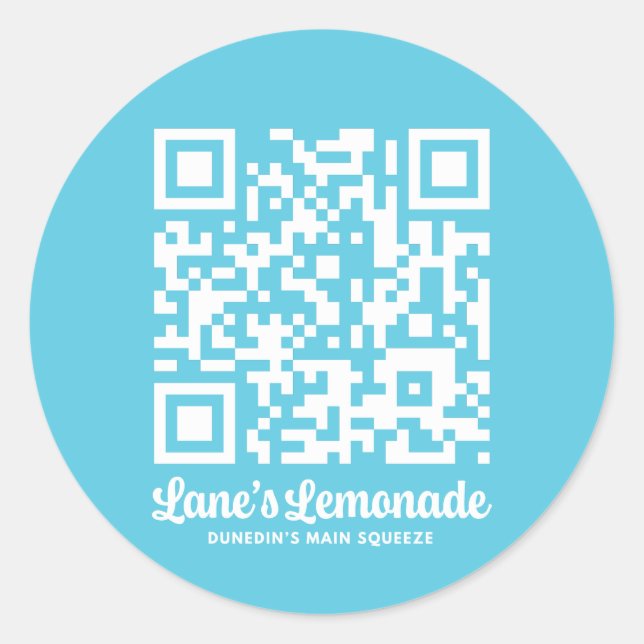 Lane's Ducky QR Runder Aufkleber (Vorderseite)