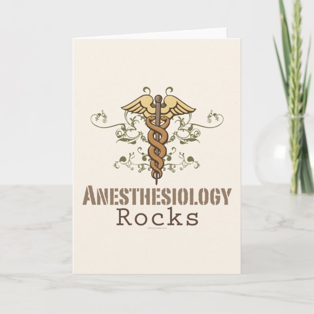L'anesthésiologie bascule la carte de voeux (Devant)