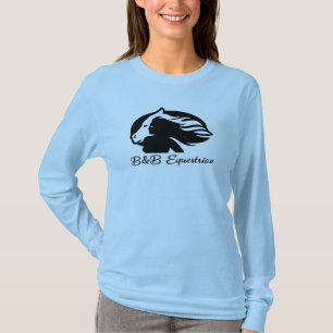 Lang abgeschleppter T - Shirt - Schwarzes B&B-Logo