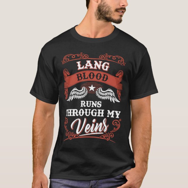 Lang Blut läuft durch meine Adern Familie Weihnach T-Shirt (Vorderseite)