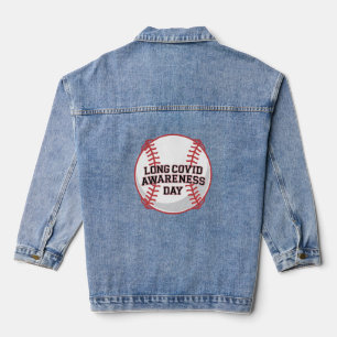 Lang COVID Awareness Day Baseball Design Jeansjacke