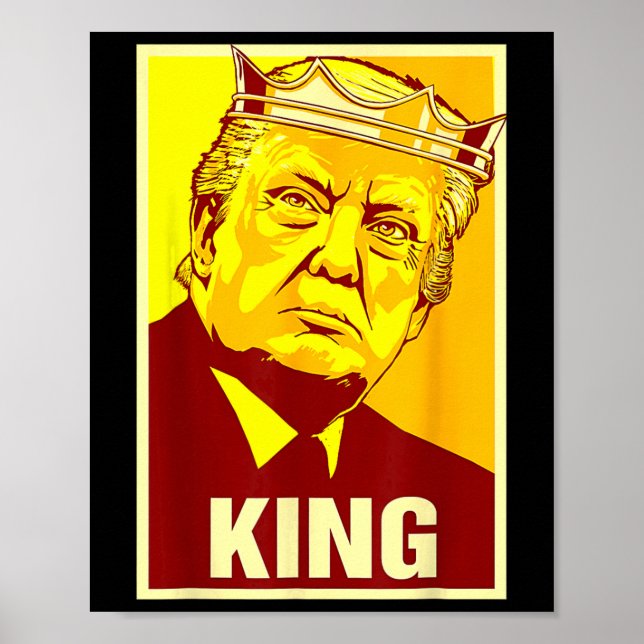 Lang lebe der König Donald Trump Trump König Ameri Poster (Vorne)