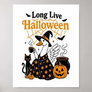 Lang lebe Halloween-Gans-Hexe Poster