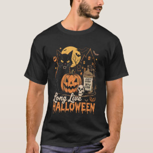 Lang lebe Halloween Lustiger Kürbis Halloween Schw T-Shirt