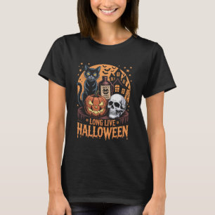 Lang lebe Halloween Lustiger Kürbis Halloween Schw T-Shirt