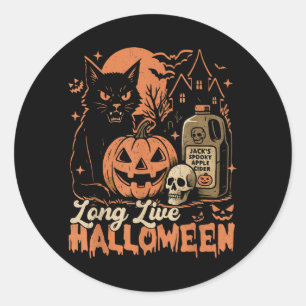 Lang lebe Halloween Runder Aufkleber