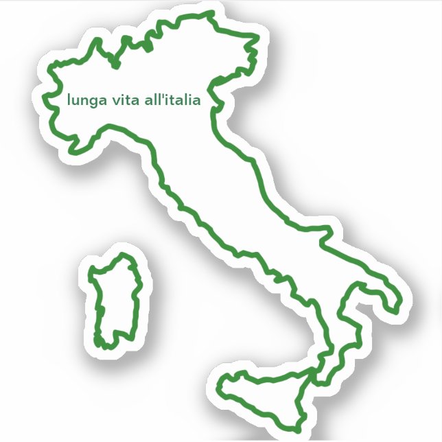 Lang lebe Italien Coole Form Aufkleber (Vorderseite)