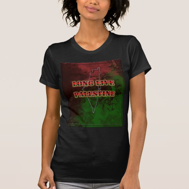 Lang lebe Palästina bedrückte T - Shirt der Frauen (Vorderseite)