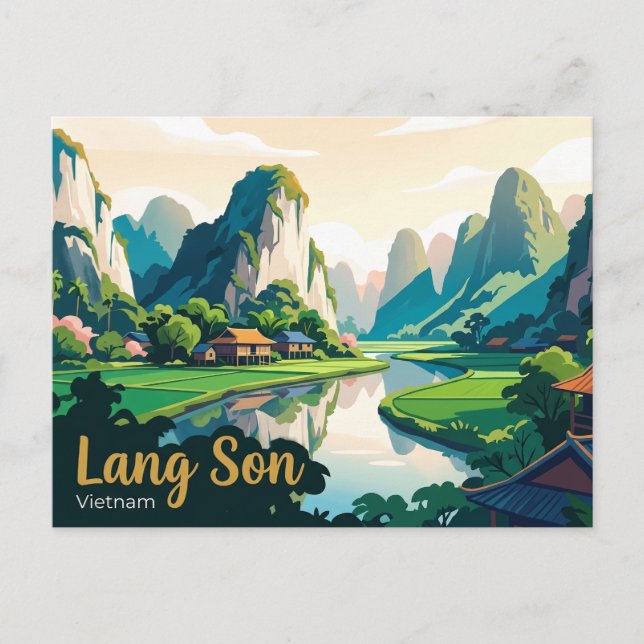 Lang Son Vietnam Postkarte (Vorderseite)